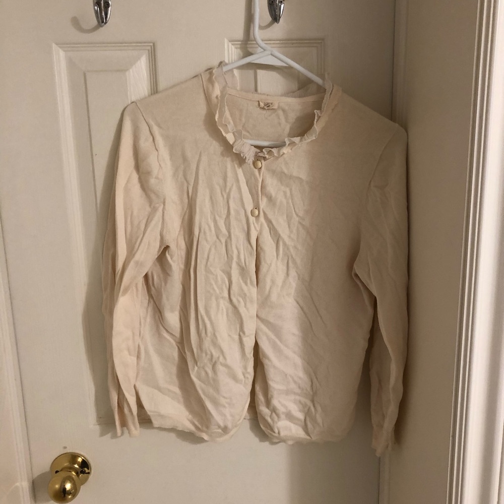 J.Crew cream cardigan size XL